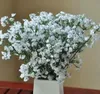 싱글 흰색 도착 gypsophila baby breath 인공 가짜 실크 꽃 식물 가정 결혼 장식 fy3762 sxaug20