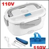 Set di stoviglie Us Eu Plug Riscaldamento elettrico Lunch Box Contenitore scaldavivande in acciaio inox Home School Meal Safe Riscaldato Bento Carshop2006 Dhq6C