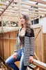 2022 New Women's Sweater Women's Jacket Cashmere Cardigan Mid-ngth Knitted Jacket V-neck Loose Striped Sweater Thin Ladies Trench Coat 22H0820