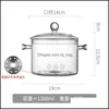 Bols Bol En Verre Transparent Ustensiles De Cuisine Ménage Résistant À La Chaleur Soupe Bouillie Pot Micro-ondes Chauffage Cy51108 Drop Del Mjbag Dhghc