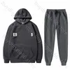 2023 Fashion High Street Brand Essentialsweater Tracksuits Tops Pants Two-piece Set Thread Chest Print Men's and Women's Hoodies Sweater