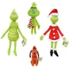 4pcs LOT Grinch Toys de pelúcia de 18-32cm Grinch Toys Christmas Grinch Max Dog Plush Doll Toy Brinquedos macios para crianças Presentes de aniversário L270L