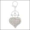 Keychains Heart Keychain Bling Women Keyrings 211810 Drop Delivery 2021 Fashion Accessories Bdesybag Dhlpb