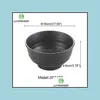 الأوعية A5 Melamine Bowl Black Frost Frost Porcelain Owher