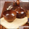 Bowls Jujube Japanese-Style Wooden Bowl Rice Noodle Solid Wood Bowl Diameter 4.5 Inches By 2-5 / 8 Inches For Rice Dro Carshop2006 Dhg2F