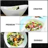 Bowls 1Pc Toughened Glass Bowl Creative Noodle Container Home Tableware Drop Delivery 2021 Garden Kitchen Dining Bar Dinnerwar Mxhome Dhy2T