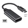 Typ C till HDMI-kompatibel kabel Ultra HD 4K USB 3.1 HDTV-kabeladapterkonverterare f￶r MacBook Chromebook Samsung S8 S9