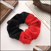 Hair Accessories Candy Color Large Intestine Ring Sweet Girls Horsetail Hairbands Rope Headdress Ins Fashionwork Plush Headrop Mxhome Dhpkc