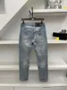 Jeans para hombres Diseñador Nuevo estilo jeans color claro barra de moda pantalones elásticos cómodos y casuales GWLA