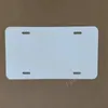 4 holes White Sublimation License Plate Decor Square Aluminum Blank Car Number Plates Dye Coated Hanging Advertising Panel 200pcs Sea Shipping DAF482