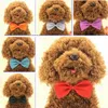 Adjustable Pet Doggy Bow Tie Dog apparel Flower Accessories Decoration Supplies Pure Color Bowknot Necktie Grooming Supplies DH7447