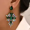 Dangle grenzüberschreitend heiße europäische und amerikanische beliebte Accessoires Mode zarte Ohrringe Einfache Kristallglas Diamant Perlenropfen Ohrringe