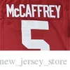 NCAA Discount Stanford Cardinal College Football Wear Трикотажные изделия 5 Christian McCaffrey Jersey Home Road Red Black Бесплатная быстрая доставка