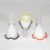 Hookah Dry Herb Tobacco Bowl 14mm Man Style Glass Bowl Piece With Frost Joint Slide Heady Bowls Colored