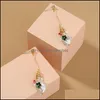Baumeln Kronleuchter Vintage Barock Perle Ohrringe Frauen Blume Handaufzug Design Elegante Naturstein Eardrop Mode Bdesybag Dhldb
