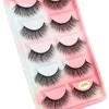 手作りの再利用可能なソフトなまつげエクステンションは、CRISSCROSS NATURAL TICK MULTILAYER 3D FAKE LASHES MAKEUP ACCESSORY 10モデルDHLのカールアップをカールアップします