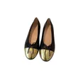 Sandali con tacco basso da balletto da donna Designer Bow Pantofole in pelle con punta tonda estiva vintage
