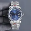 SW Men's Luxury Watch Super un cadran bleu cadran 41 mm Miroir en cristal saphir r￩sistant ￠ l'usure 904L