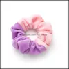 Hair Accessories Candy Color Large Intestine Ring Sweet Girls Horsetail Hairbands Rope Headdress Ins Fashionwork Plush Headrop Mxhome Dhpkc