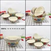 Bowls Classic Old Enamel Basin Beige Bowl Deep Noodle Soup Rice Bowl Drop Delivery 2021 Home Garden Kitchen Dining Bar Carshop2006 Dh0Fq