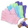 Luvas de limpeza Esfoliação para homens e mulheres Luvas esfoliantes Spaquality para remover bolhas de pele morta Esfoliante corporal texturizado Banho de chuveiro amgVq