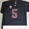 NCAA Discount Stanford Cardinal College Football Wear Трикотажные изделия 5 Christian McCaffrey Jersey Home Road Red Black Бесплатная быстрая доставка