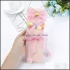 Hair Accessories 3Pcs/Set Girls Hairpins Set Lace Ribbon Bows Clips Solid Color Headdress Kids Sweet Headwear Fashion Haires M Mxhome Dhqed