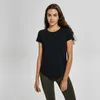 NWT No-see through yogaTops T-Shirt LU-58 Solid Colors Women Fashion Outdoor Yoga Tanks Sports Running Gym Clothes