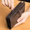 Luxury Designer Man Vintage Long wallets Classic Zipper Genuine Leather fold Card Holders fashion Casual Male Clutch Pocket Coin Purse with box