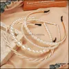 Bandas da cabe￧a Pearls Faux p￩rolas brancas Rhinestones Bandas de cabelo acess￳rios de casamento de arco de cabelo para mulheres 211267 Drop del Bdesybag Dhrev