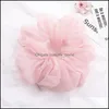 Accessori per capelli Lady Chiffon Scrunchies Donna Ragazza Fasce elastiche solide Corda Porta coda di cavallo Intestino crasso Sport Danza Scru Mxhome Dhrec