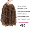 14 Inch Vlinder Locs Haak Haar Koper Rood Pre-looped Bob Verontruste Zachte Faux Vlechten Locs Twist Vlechten Hair extensions LS15