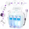 6 I 1 Hydro Facial Ultrasonic Hydro Dermabrasion Machine varm och kall hammare syresprut hudskrubber Bio Photon Beauty Equipment