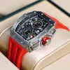 Tsar Bomba Watch for Men Luxury Brand Quartz Tonneau Wristwatch 50m Clock Sapphire imperméable Chronograph Fashion Mens