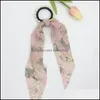 Hårgummiband Flower Bow Ribbon Ties Girl Pearl Head Rope Band 211643 Drop Delivery 2021 Jewelry Bdesybag Dhsk5