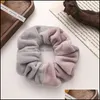 Hair Accessories Candy Color Large Intestine Ring Sweet Girls Horsetail Hairbands Rope Headdress Ins Fashionwork Plush Headrop Mxhome Dhpkc