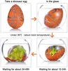 Novelty Game Toy 60 Pack Dinosaur Eggs Toys Hatching Dino Egg Grow In Water Crack med olika färgpoolspel Vatten Fun6629817