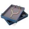 European Style Jewelry Tray Leather Microfiber Ring Necklace Pendant Jewelry Stand Grey Beige Display Display Jewelry Organizer