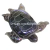 Arcobaleno Aura Titanio Rivestito Geode Agata Tartaruga Marina Teschio Artigianato Guarigione Druzy Quarzo Tartaruga Scultura Cristallo Intaglio Pietra Roccia Animale Minerale Campione 9-13 cm