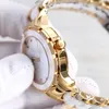Mode kvinnors mekaniska klocka 36mm keramisk armband ram automatisk r￶relse 9-bitars Sun Moon Star Morning Sapphire Mirror Womens Watch