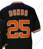 Barry Bonds Baseball nosi vintage szary prążka 24 25 DOMA DALNA Żółta retro czarna krem ​​ASU White Button Person Patlover