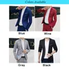 Formal Mens Suit Coat Lapel Jacket Cotton Blends Gent Stylish Business Blazer 220819