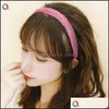 H￥rtillbeh￶r Fluffy Head Hoops Faux Rabbit Band Elegant Women Hairbands Girls Party Headwarp Winter 7 Colors MxHome Drop D MxHome Dhonj