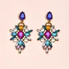 Dangle Cross-border hot European and American popular accessories fashion delicate earrings simple crystal glass diamond pearl drop earrings