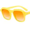 Fashion Sunglasses Unisex Candy Color Sun Glasses Square Adumbral Anti-UV Spectacles Oversize Frame Eyeglasses Ornamental