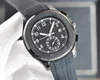 Reloj boutique para hombre, correa de reloj de silicona mecánica automática, color negro, granada de 42 mm, moda de lujo literal