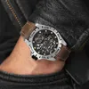 Boderry Urban Heren Skeleton Titanium Horloges Automatische Mechanische Horloges Waterdicht Luxe Horloge voor Heren Saffierklok