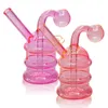 OB-1809 Nouvelle pipes à eau colorées et colorées de 4,6 pouces petites et exquises de combustible en verre pyrex de narguilé