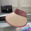Bai Cheng Mens Women Designer Beach Caps Visors Cartas de ver￣o Chap￩us bordados Homens de alta qualidade Mulher Straw Hat Cap Casquette 6 cores