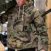 2021 Military Style Camouflage Pullover Hoodies Hip Hop Cool Streetwear Multi-Taschen Safari Hoodie Jacke Trenchcoat